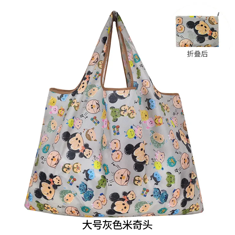 Mickey Minnie Mouse Disney Shopping Bag Portable Waterproof Storage Pouch Tote Bags Foldable Handbag Children Toy Organizer Gift