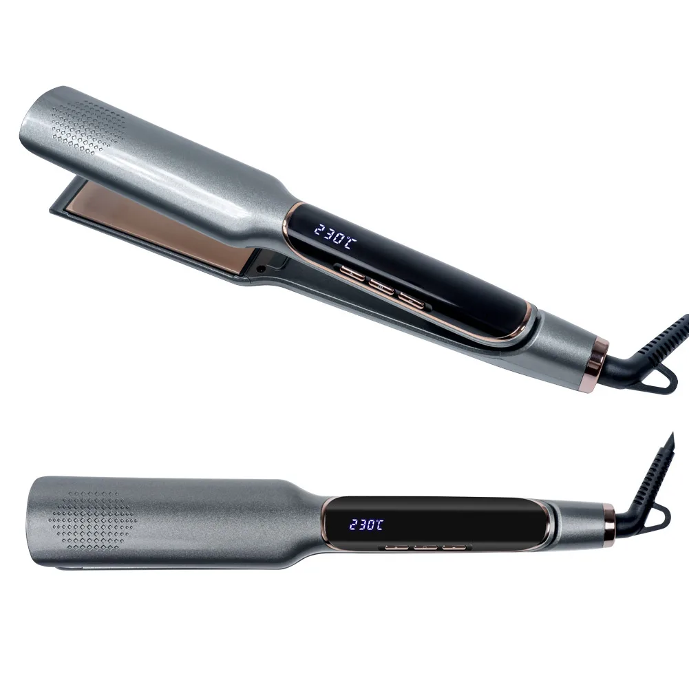 HATTEKER Piastra per capelli/arricciacapelli con 13 impostazioni di temperatura Ceramica certificata UE Cura della cheratina Riscaldamento rapido Piastre multi-proteggi