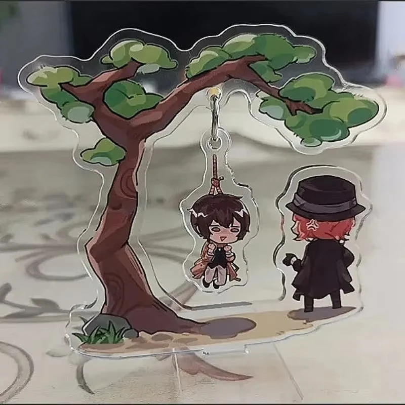 Fashion Stray Dogs Acrylic Stand Re-creation Fan Works Hang Oneself Dazai Osamu Statue Nakahara Chuuya Doll Gifts