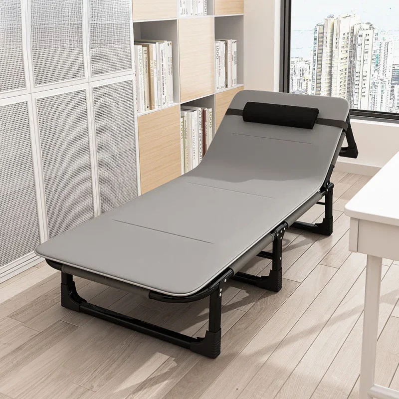 Multifuncional cama dobrável, cama de solteiro, reclinável portátil casa, escritório simples almoço break, adulto tarde sesta, linha exterior