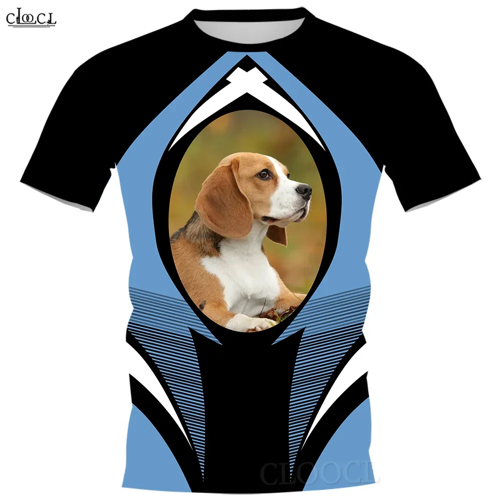 CLOOCL Summer Funny Animal Beagle Dog 3D Graphics T Shirt Kids Casual T-shirt Boy Girl Unisex Fashion Clothes T Shirt Male Tops