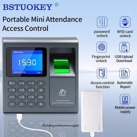 공장 사무실용 생체 지문 스캐너 RFID EM 출입 제어 시스템, USB 시간 녹음기 출근 기계, 1000 사용자