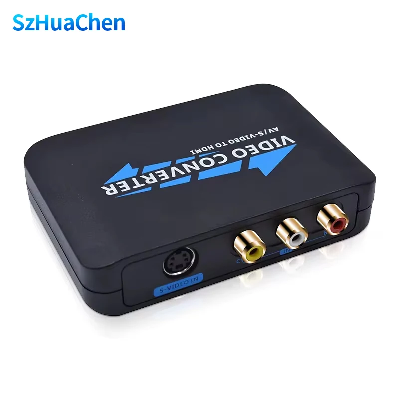 

1080P AV CVBS RCA/S-Video to HDMI Converter Video Audio HUB Adapter Box HDTV AV/S-Video To HDMI for DVD VCR PS2 PS3 Xbox