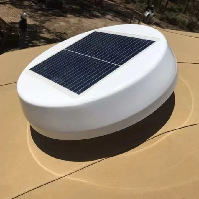 2026-2024 New Outdoor Waterproof Roof Mount Solar System Energy Saving Offgrid Powered Attic Fan for RV Dome Tent Household Use