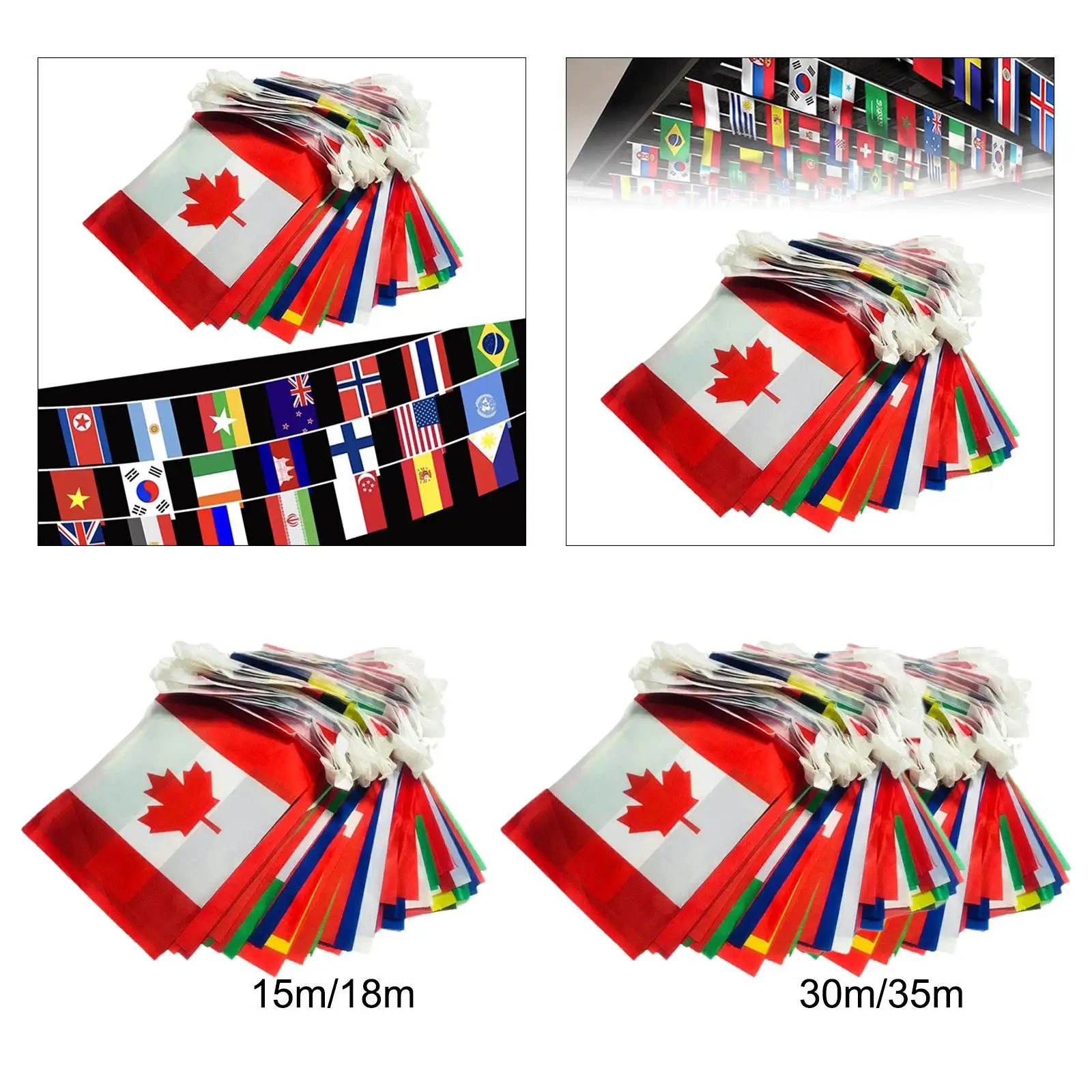 World String Flags Banner Set Weltflaggen, einfach zu installieren, verschiedene Länder