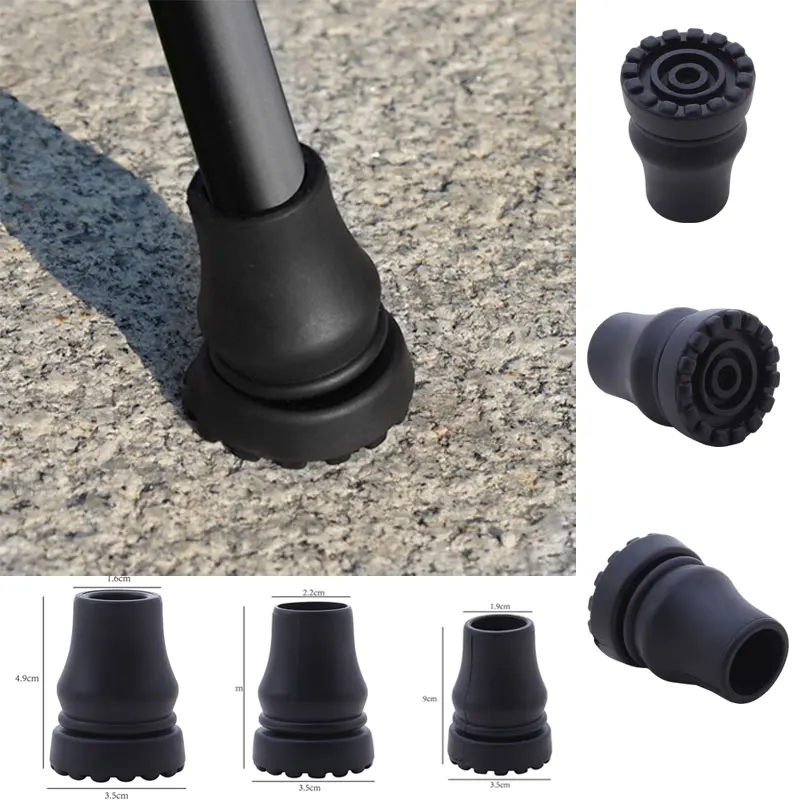 16-22mm Gummi polster kappe Anti-Rutsch-Gehstock Krücken stock Boden polster Abdeckung Schutz Klettern Wandern Trekking stock Spitze