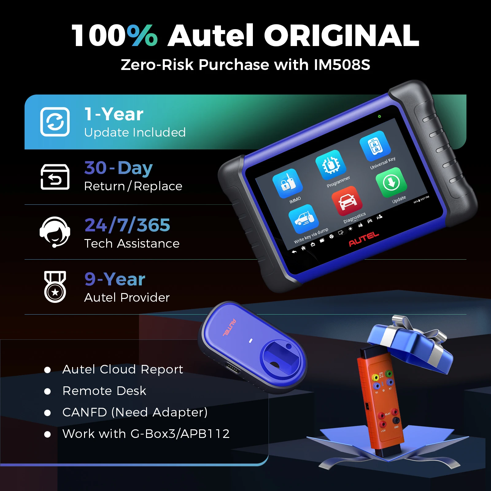 Autel MaxiIM IM508S IMMO Key Programming Tools XP200 Key Programmer All-in-One OBD2 Automotive Diagnostic Scanner For All Cars