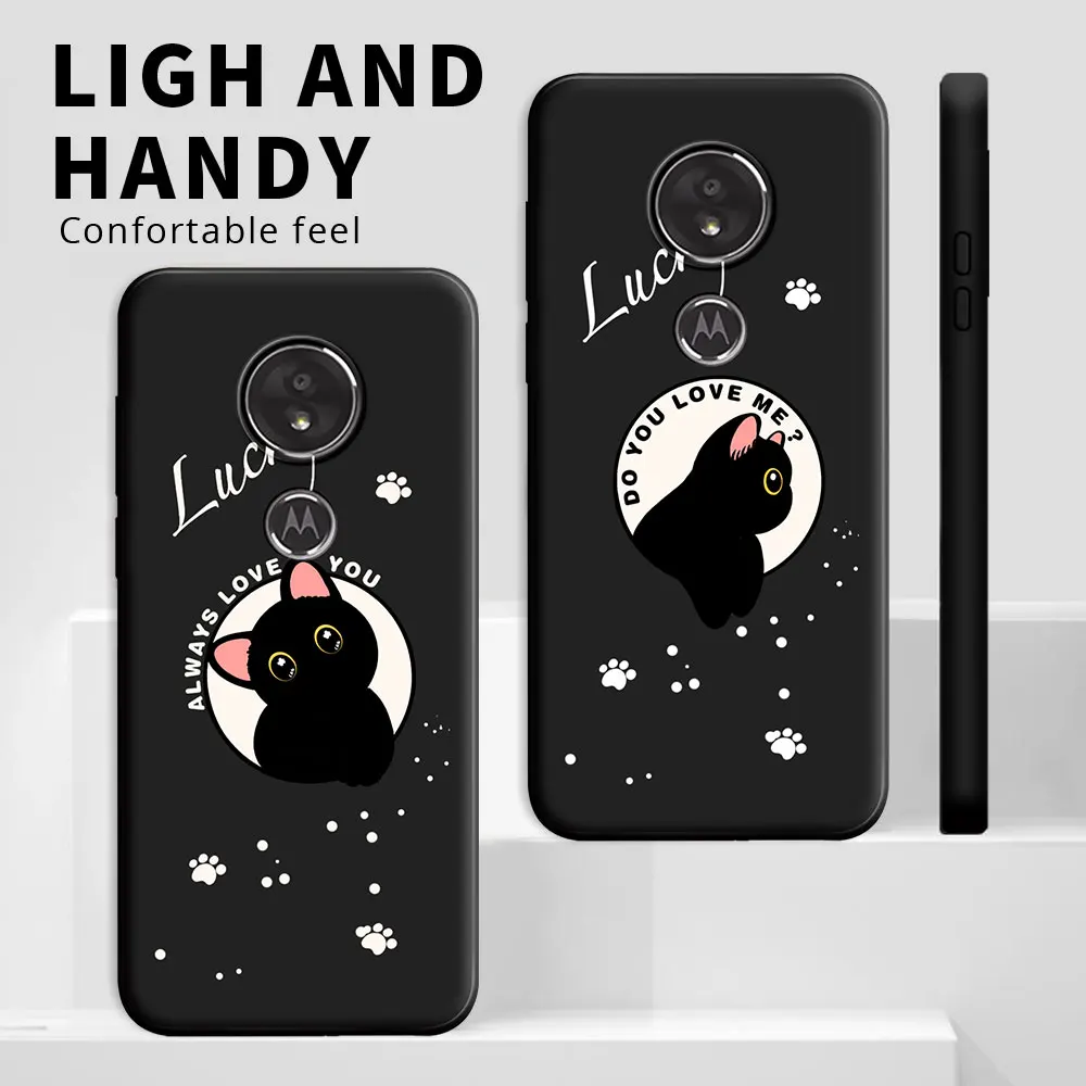 For Motorola Moto G6 Play Plus Case Cartoon Cute Cat Flower Shockproof Silicone Soft Phone Case For Moto G7 Power Back Cover