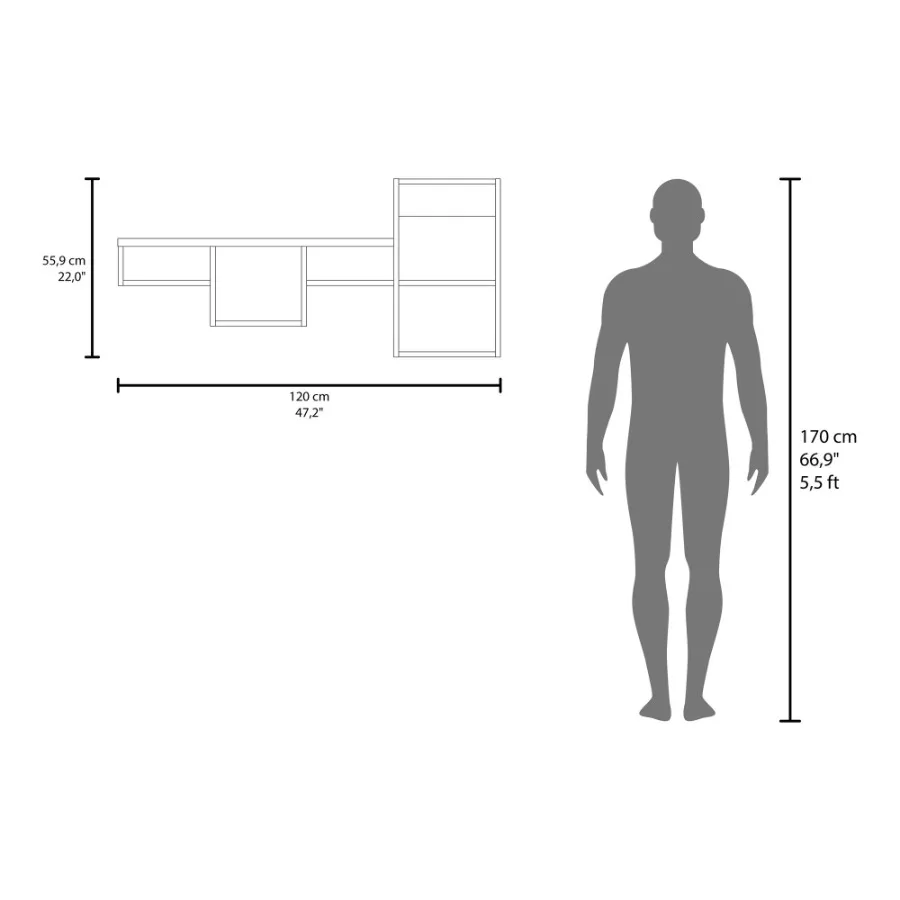 Estantería 22 H 7 Estantes Blanco
