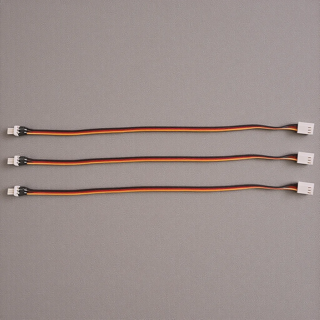 

3pcs CPU Fan Extension Cable 3-Pin Splitter Adapter Connector Long Service Life Easy Install Cooling Fan Notebook Cooler