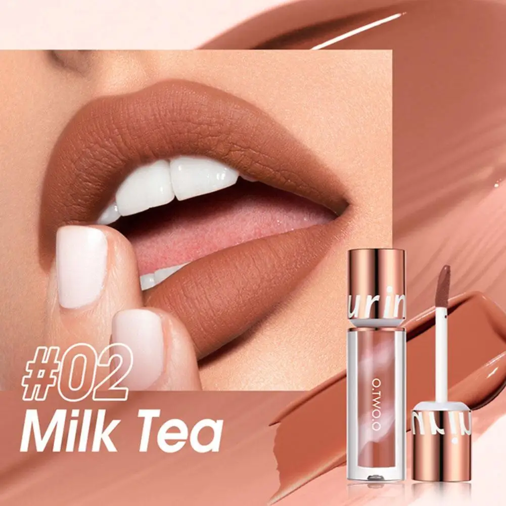 Lápiz labial mate de larga duración, resistente al agua, 24 horas, tinte de labios de tinta de terciopelo, taza antiadherente, brillo de labios líquido, maquillaje cosmético