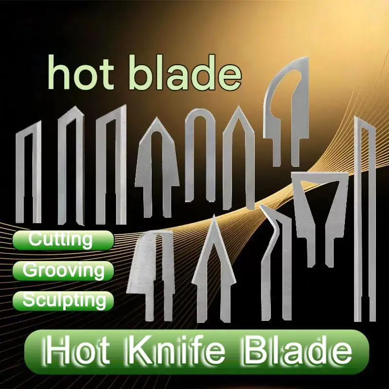 Hot Knife Foam Cutter Tool Blade Slotting Groove Styrofoam Polystyrene Fabric Rope Cutter Blade Electric Heating Hot Knife Blade