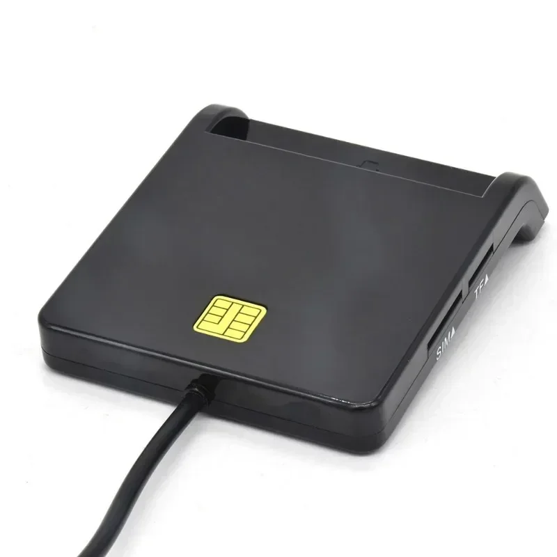 Pembaca kartu pintar USB SIM, pembaca kartu pintar USB IC/ID EMV SD TF MMC USB-CCID ISO 7816 untuk Windows 7 8 10 Linux OS