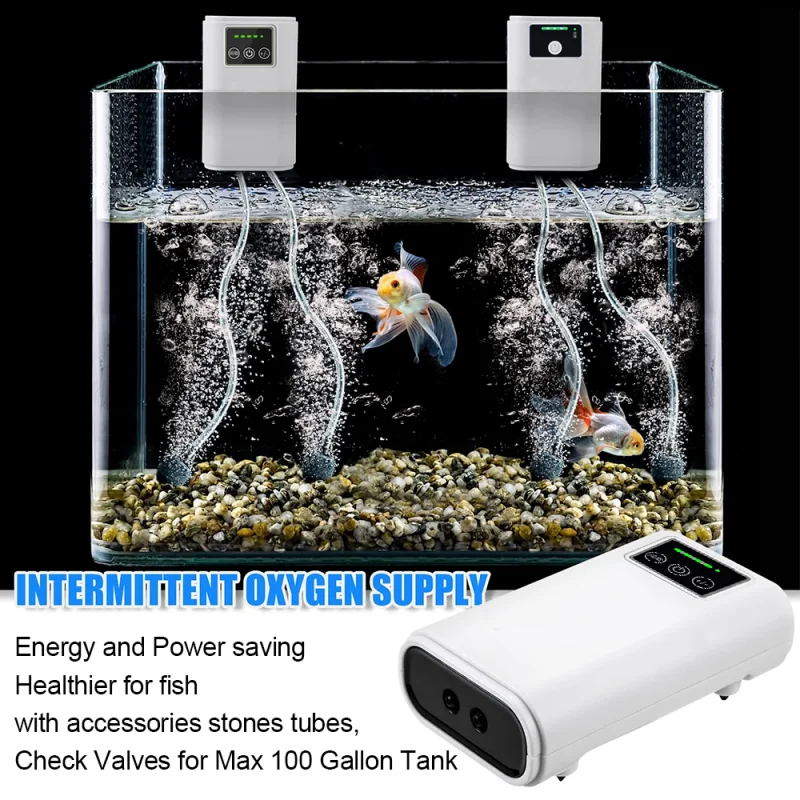 Aquarium Fish Tank Oxygen Pump Charging Dual-Purpose Air Pump Usb Lithium Battery Household Portable Fishing Mute 6000mA Outdoor