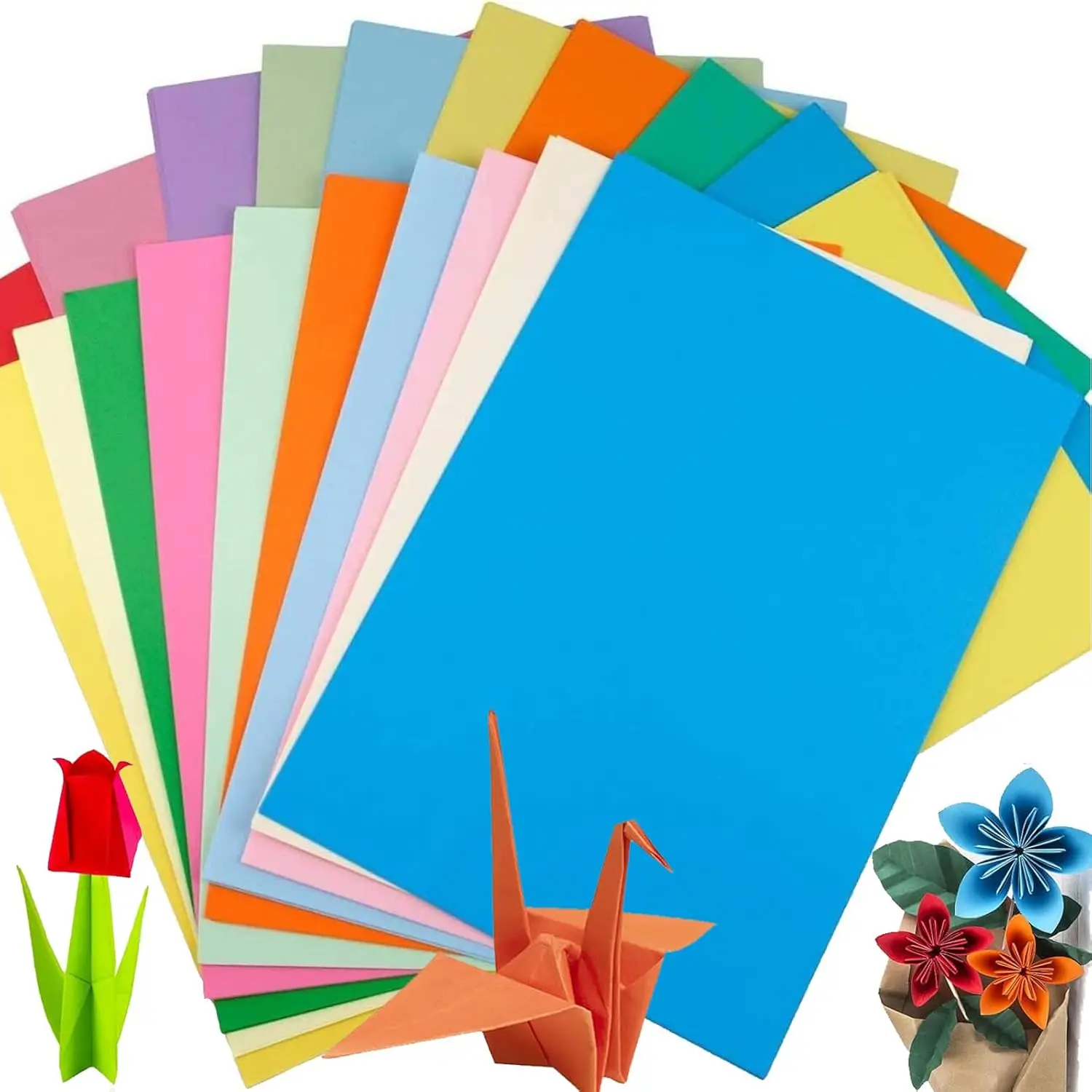 

100 Sheets Coloured A4 Paper 70gsm Assorted 20 Colors for DIY Arts Crafts Projects (8.5x11.7 inch)