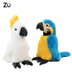ZU 25cm Lovely Birds Soft Parrot Plush Toy Stuffed Animals Cockatoo Scarlet Macaw Cute Budgerigar Plushie Gift For Girl Boy