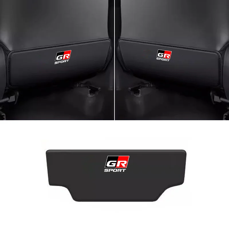 For Toyota GR Sport Gazoo Racing RAV4 C-HR Mirai Copen Hilux Corolla Cross Car Seat Back Anti Kick Pad Mats Cover Accessories