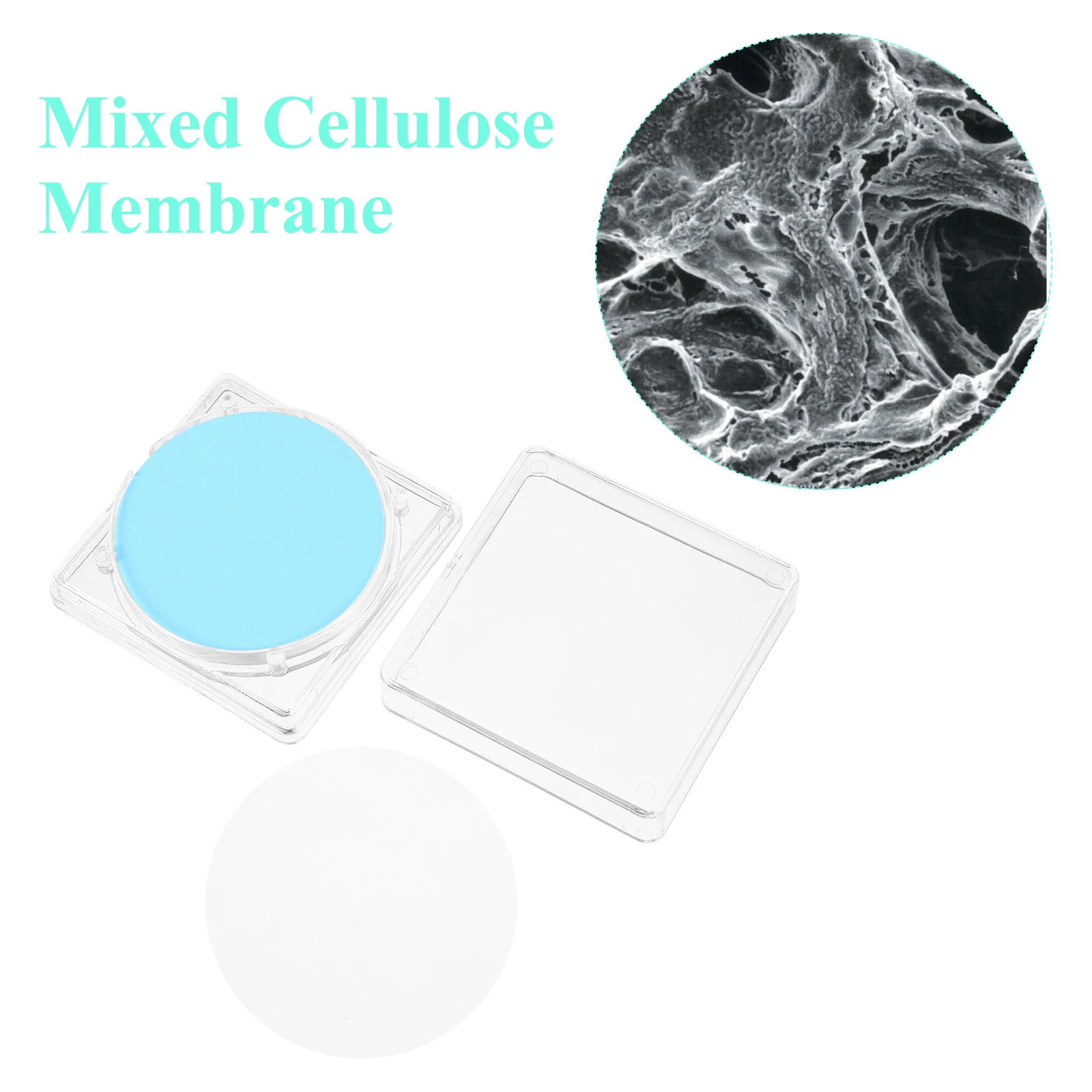 

50pcs Filter Membrane 0.45um Cellulose Mixed Hydrophilic Filtration Laboratory Bottle CA-CN Membrane Water