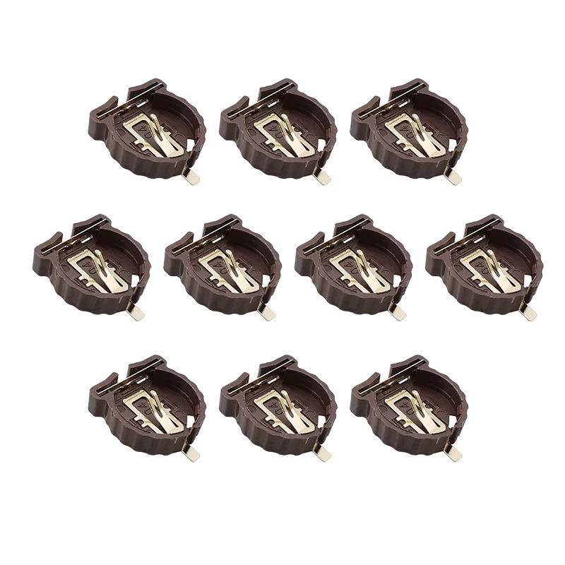 10Pcs SMD SMT CR1220 3V Button Battery Holder CR1220 Cell Button Battery Socket Box