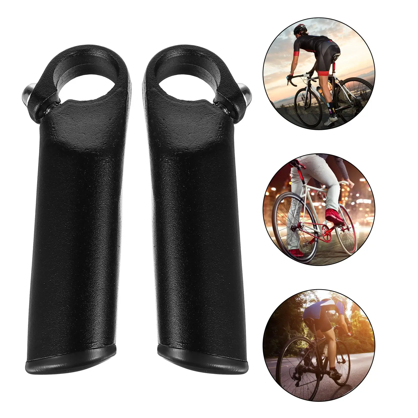 

Aluminum Alloy Bike Handlebar Vice Deputy Auxiliary for Mountain Road Folded Bikes Durable Lightweight Comfortable Grip