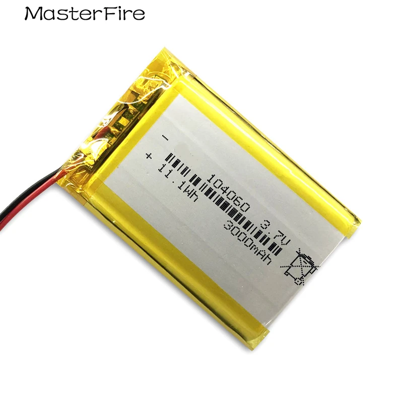 Batería recargable de polímero de litio para juguete eléctrico, humidificador, masajeador, 3,7 mah, 3000 V, para GPS