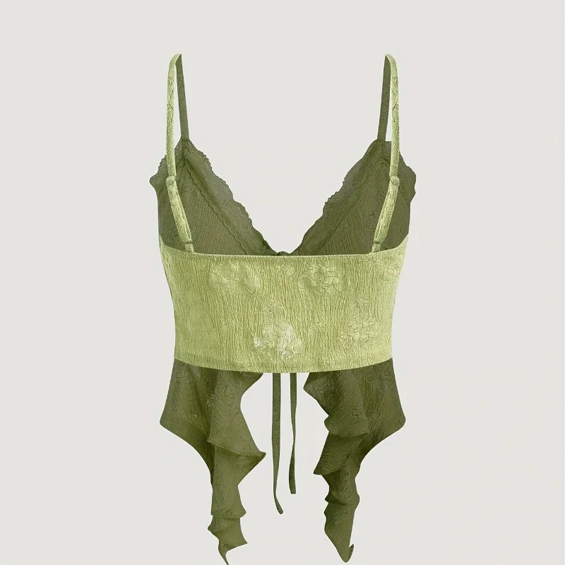 Estate Y2k Vestiti Sexy Crop Top Corsetto da donna Fasciatura in pizzo T-shirt Canotta Donna Sling Canotta Moda Gilet senza maniche