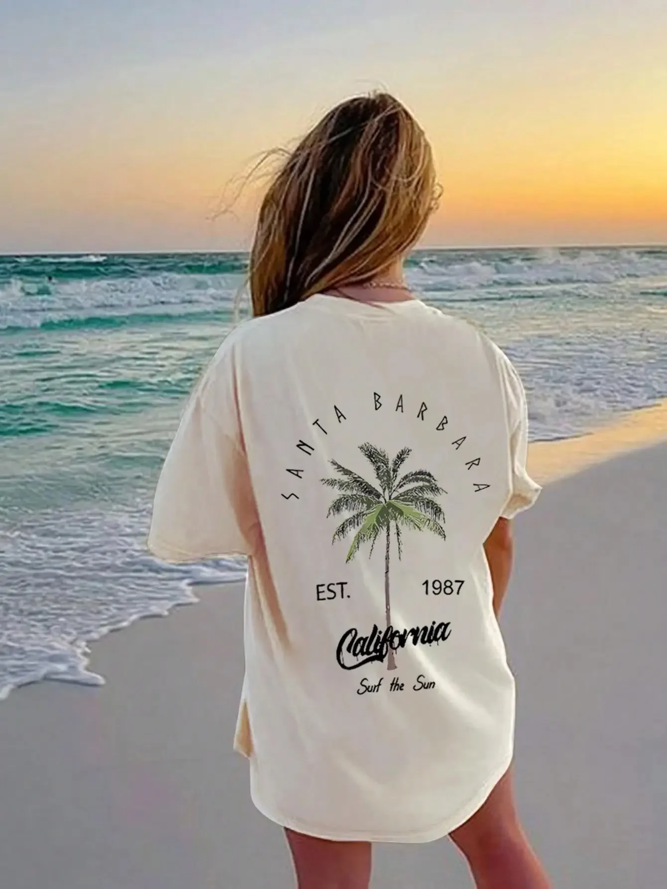 100% Cotton Women T-shirt Galafonia Coconut Palm Printed Tee Shirt Summer Comfortable Loose Tops Street Fashion Female Clothes