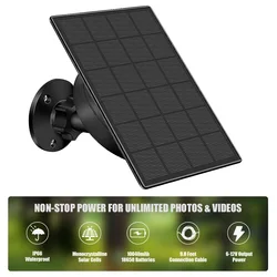 Trail Camera Solar Panel Built-in 18650 Battery Waterproof 6W Solar Charger DC 12V 5V USB Solar Power Bank For Hunting Camera