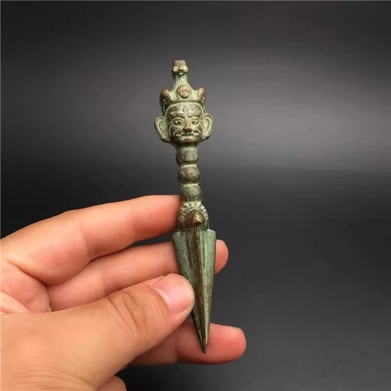 Rare Tibet Buddhism Bronze Brass Diamond Pestle Brass Phurpa