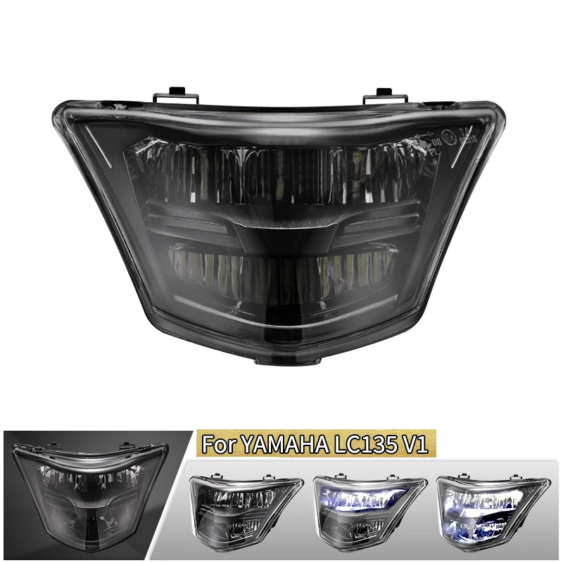 For Yamaha LC135 V1 V6 135GP Exciter 135 Motorcycle Modified Headlight LED 12V 35W High Beam Low Beam assembly