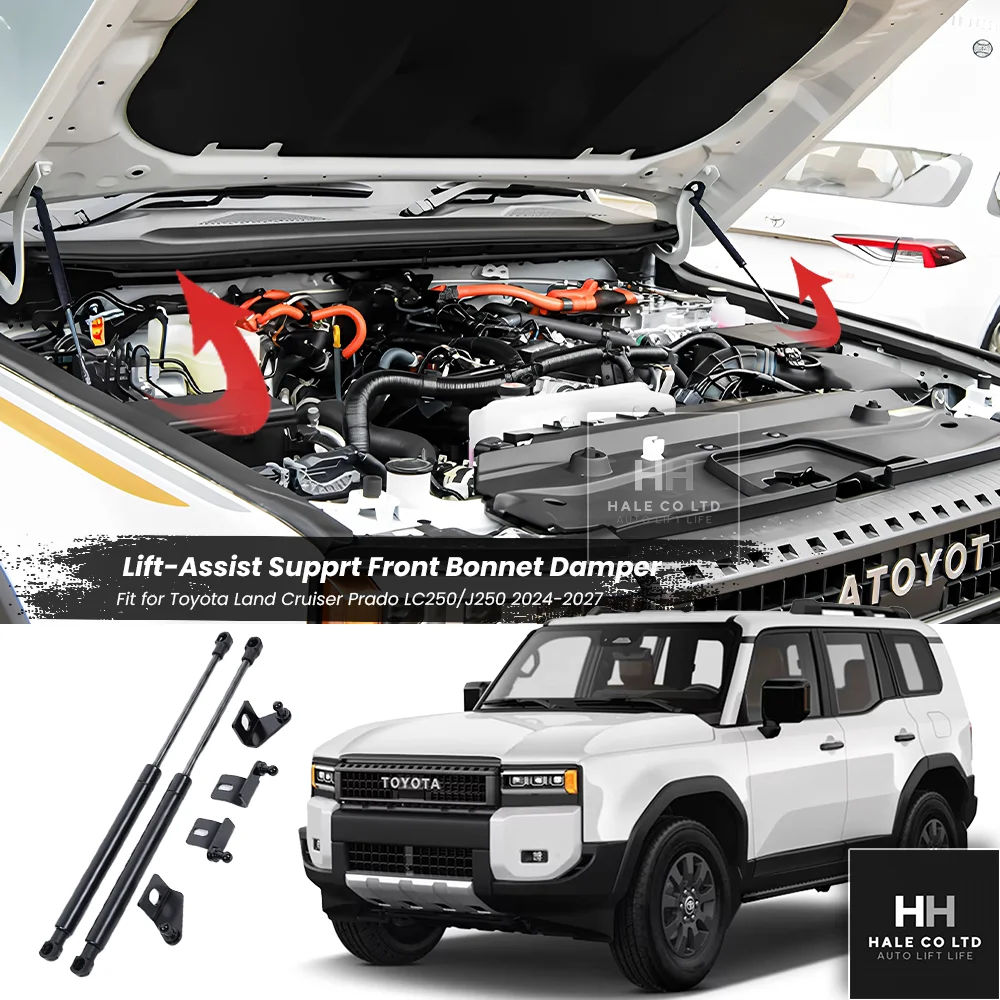 

Assit Strut For Toyota Land Cruiser Prado LC250/J250 2024-2027 Front Engine Hood Damper Lift Support German Strech Auto Tuning