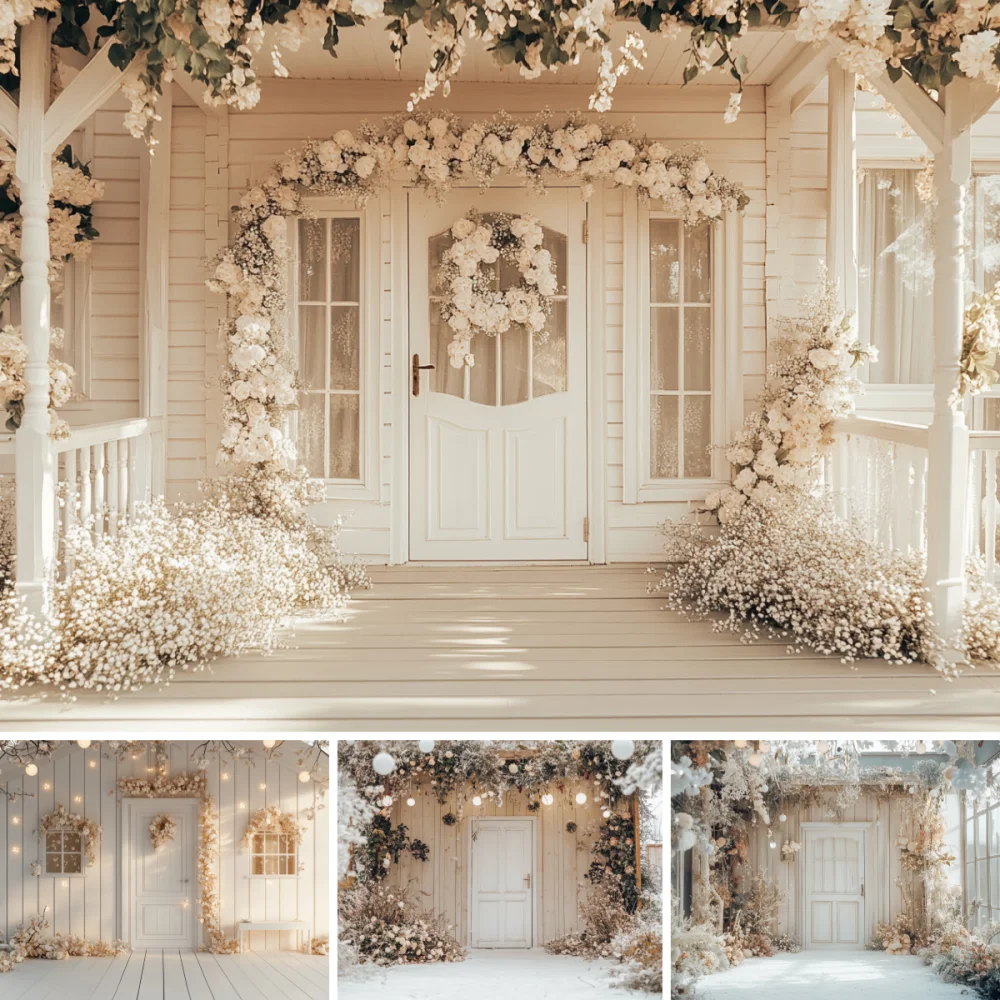 

Photography Background Spring White Window Backdrop Romantic Flower Wedding Maternity Photoshoot Indoor Photo Studioprop