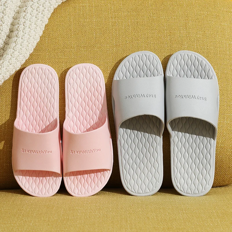 New Fashion Women Slippers Summer Flat Lightweight EVA Home Bathroom Slippers Comfort Massage Couples Indoor Slides Shower Shoes