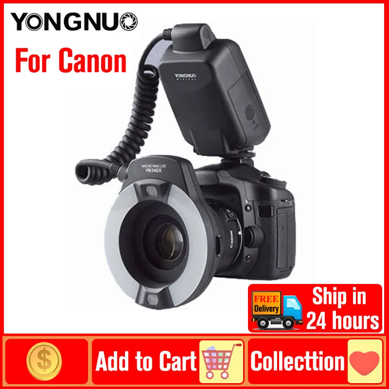 Yongnuo YN-14EX YN 14EX TTL LED Macro Speedlite Ring Flash Light for Canon 5D Mark II 5D Mark III 6D 7D 60D 70D 700D 650D