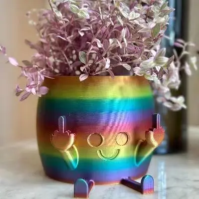 الإبداعية الاصبع الوسطى زهرة النبات الزهرية لطيف الشكل التعبير نبات عصاري زارع وعاء الراتنج الحلي ديكور المنزل