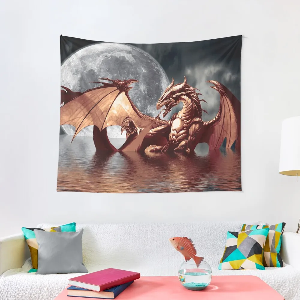 

Dragon Moon Fantasy Art Design Tapestry House Decor Decoration Room Room Design Tapestry