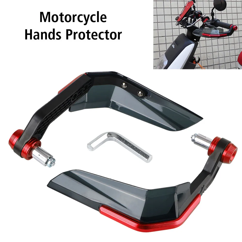 รถจักรยานยนต์มือยามWindproof Falling Protector Handguardsสําหรับรถจักรยานยนต์สกู๊ตเตอร์Mountain E-Bikeอลูมิเนียมอัลลอยด์ABS