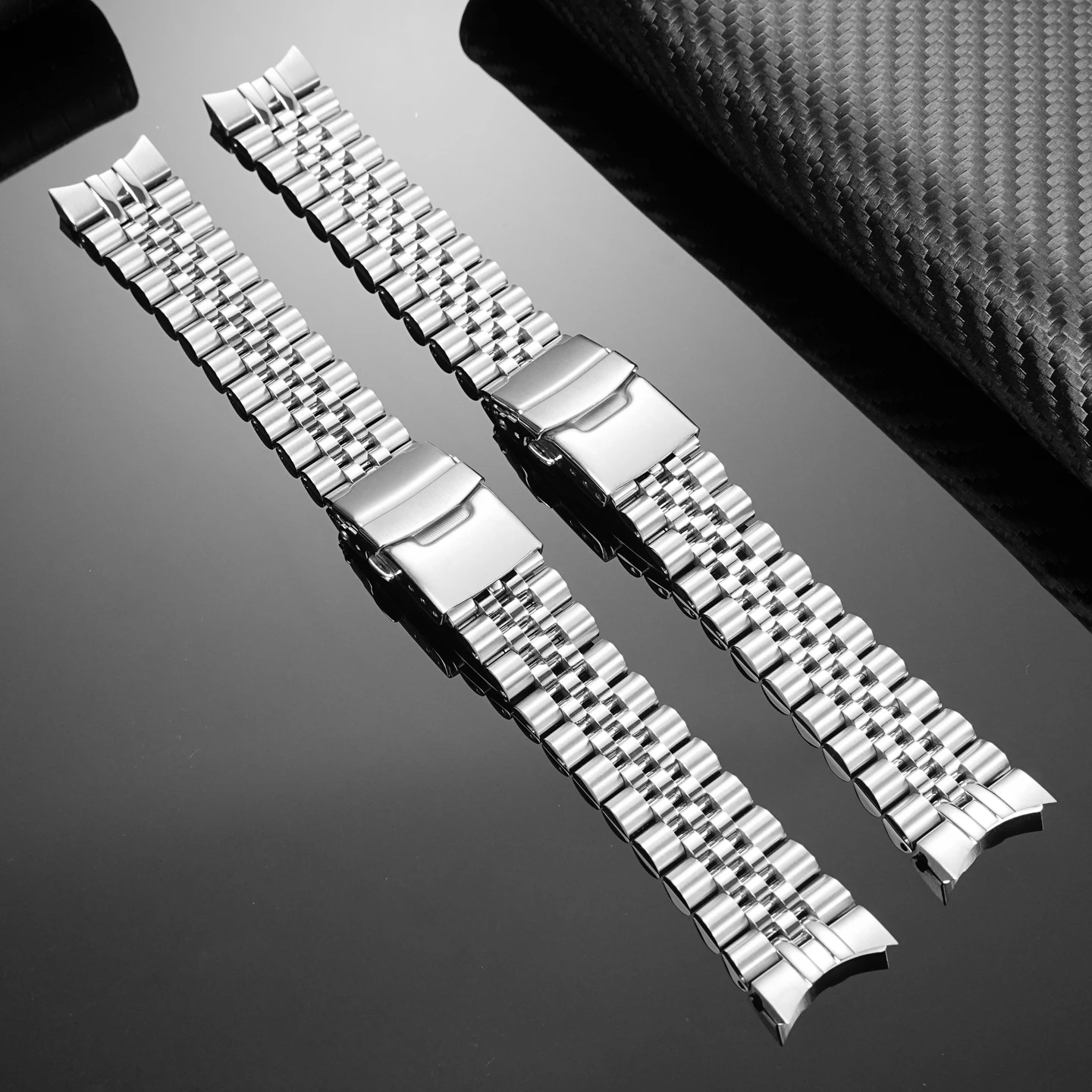 For SEIKO SBDC091 SBDC087 SBDC135 SARB017 20mm Modified Solid Stainless steel Curved End strap men Metal arc watch band bracelet