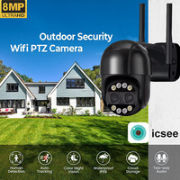 Uzoom 4K 8MP IP Outdoor Dual Lens WiFi Camera Surveillance Security CCTV PTZ Camera HD 5MP Wireless AI Tracking Onvif iCsee