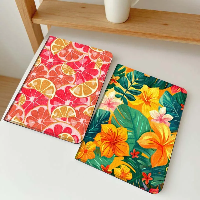 

Cartoon Grapefruit Fruit Slices Tablet Case For Apple iPad Air Pro mini 1 2 3 4 5 6 7 8 9 11 M2 M3 M5 M4 5th 6th 7th 10th