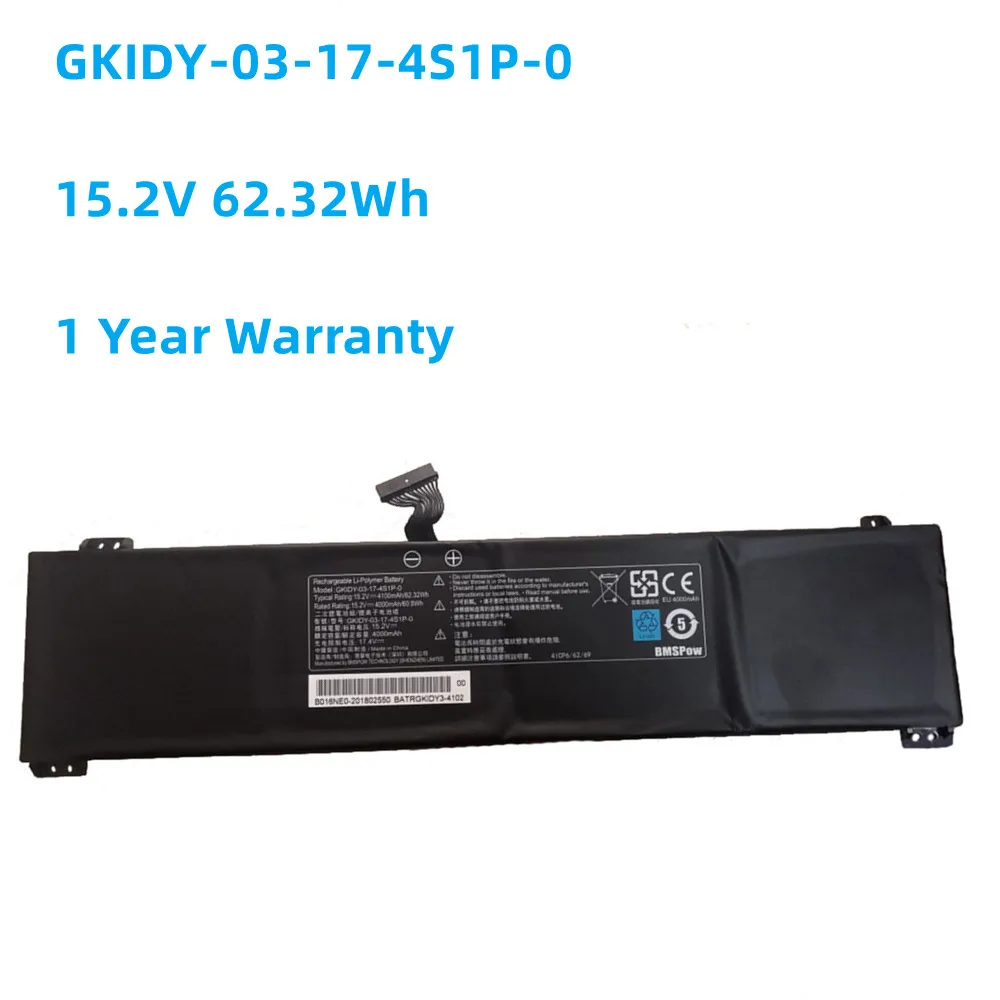 New Battery GKIDY-03-17-4S1P-0 For 4ICP6/62/69, BATRGKIDY3-4102, GKIDY-03-17-4S1P-0, GLIDK-03-17-3S2P-0 15.2V 62.32Wh /4100mAh