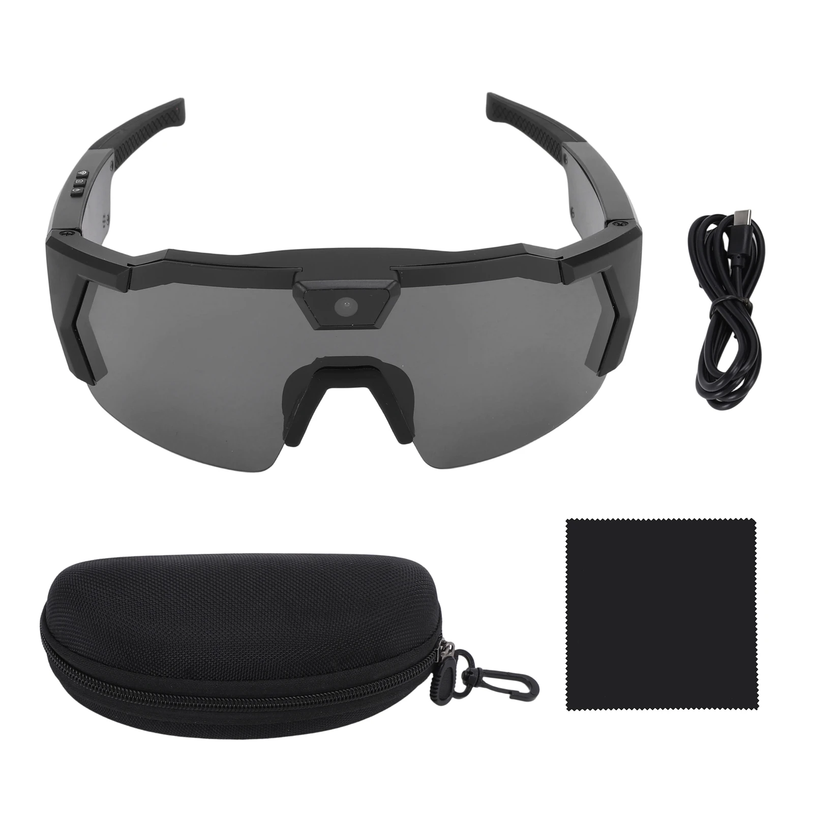 

Smart Sunglasses with Camera 1080P 12MP HD WiFi Wide Angle Electronic Stabilization Polarized Smart Cycling Glasses for Outdoor
