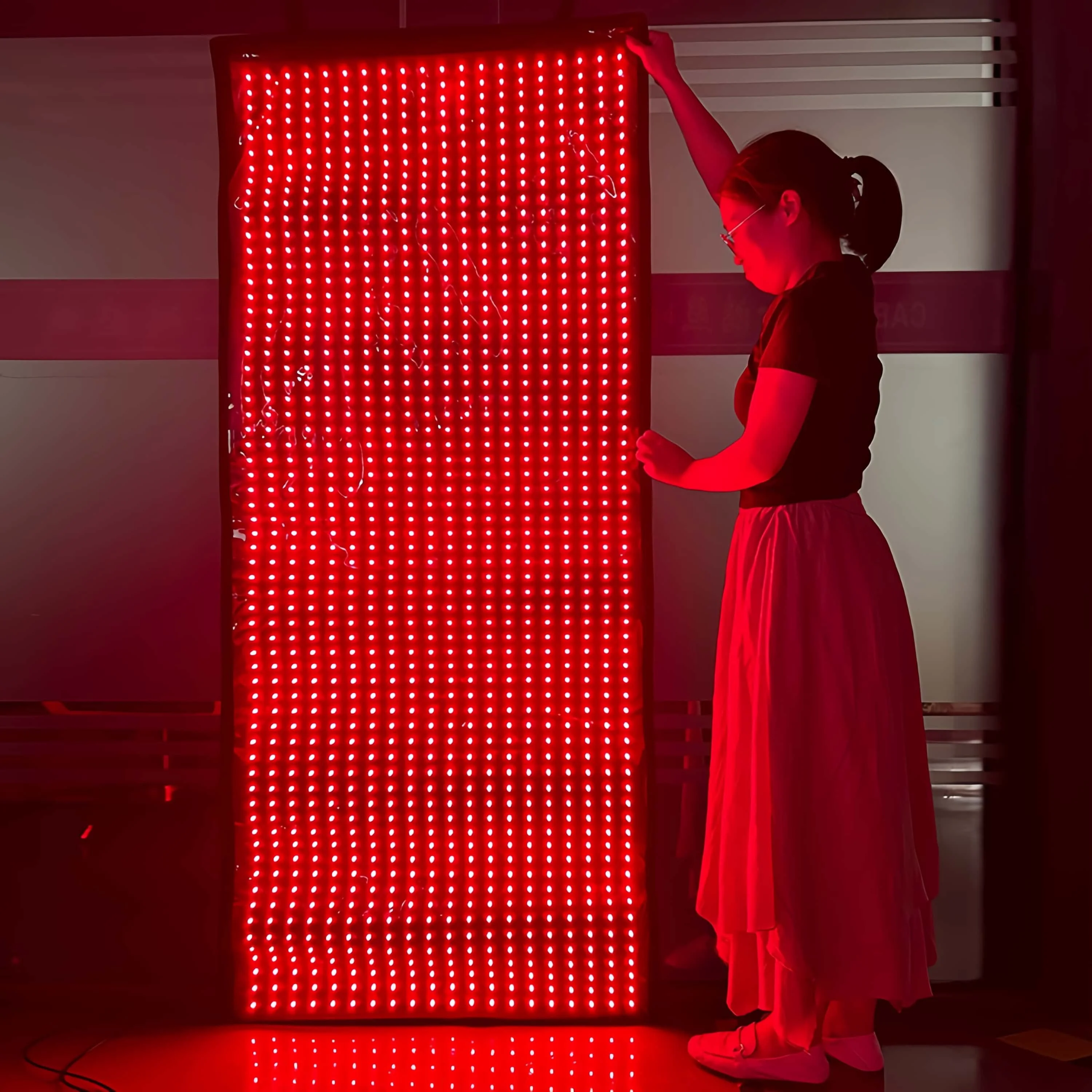 

AZURE для расслабления мышц, большой размер 160 см, 180 см, коврик для терапии всего тела, двойной чип, 660, 850 нм, матрас для терапии красным светом