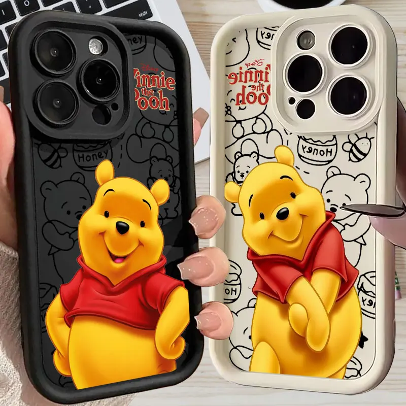 

Winnies The Poohs Yellow Bear Case For Apple iPhone 17E 15 16 14 13 12 11 17 Pro Max 17 Air 16 Plus 16E Phone Protective Cover