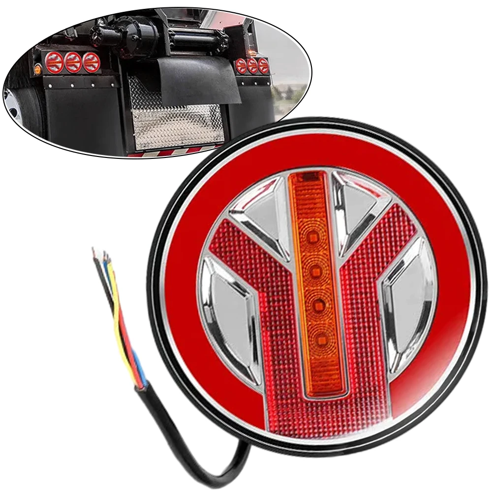 

Задний фонарь для грузовика, 1 шт., подходит для грузовиков 12-24 В, грузовиков и прицепов, динамический сигнал поворота, стоп-хвост