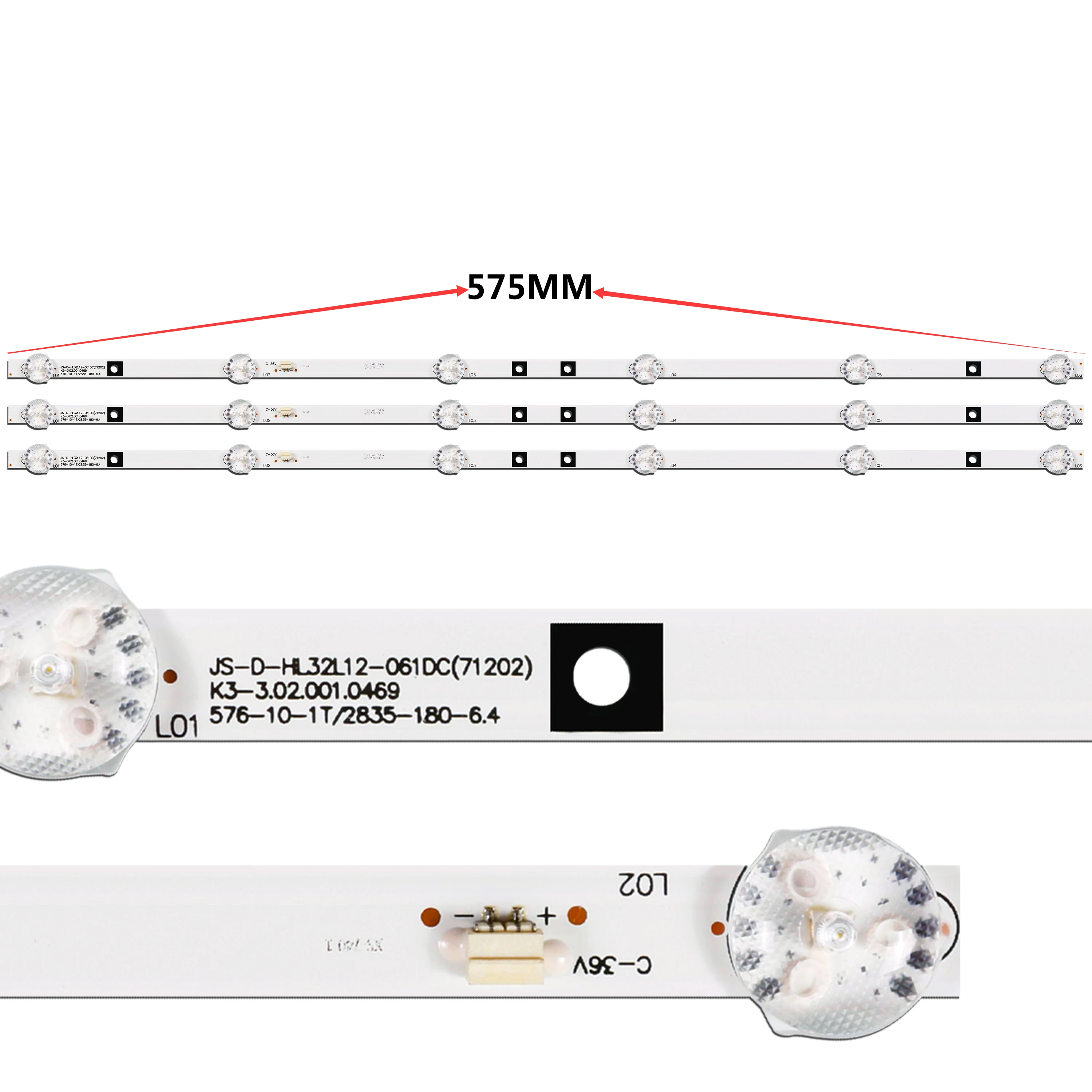 

Для 32-дюймового телевизора 32LD101 LED32HD310 AKAI LEA-32B49P HD32-D2 32LE12J LED32HD530 Светодиодная лента RH43-D3202X-06A-JF SJ.HL.D3200601-2835BS-F