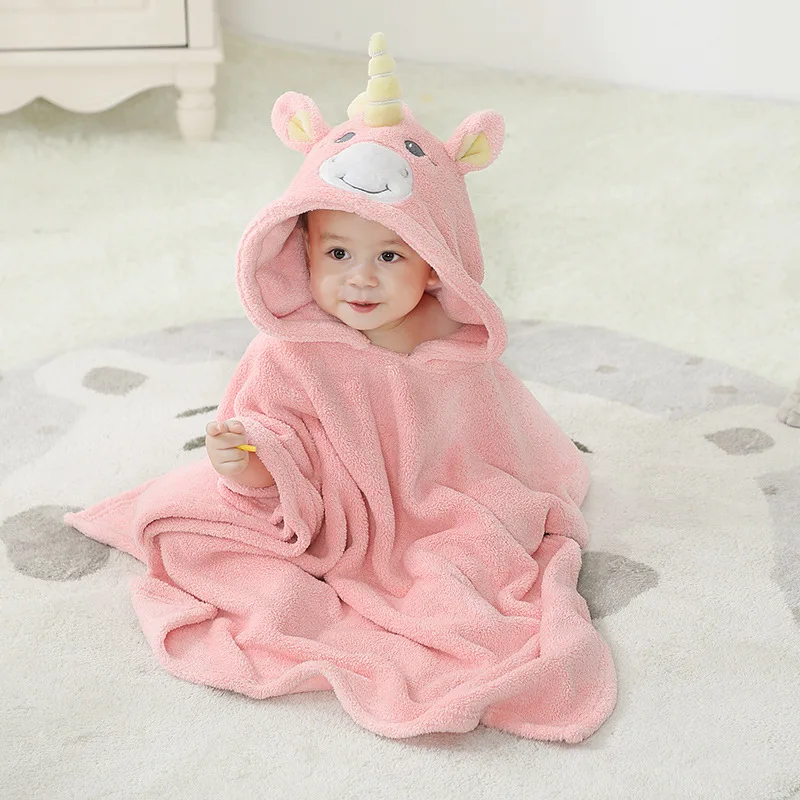 2023 Autumn  Winter New Baby Mantle Cute Shape Flannel Held by baby Going Out Mantle Cloak