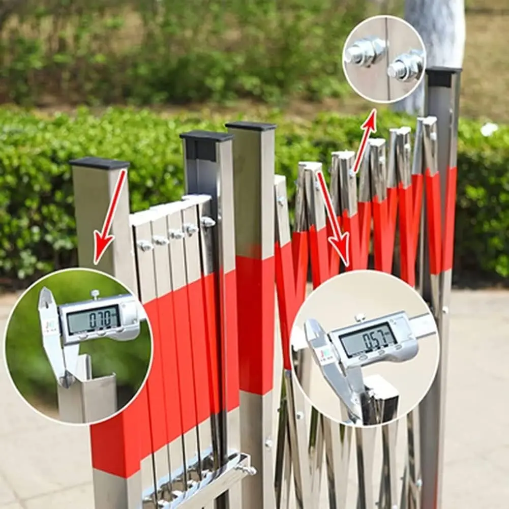 Portable Stainless Steel Traffic Barriers - Flexible Crowd Control Barricade Guards Easily Assembled Safety Barrier