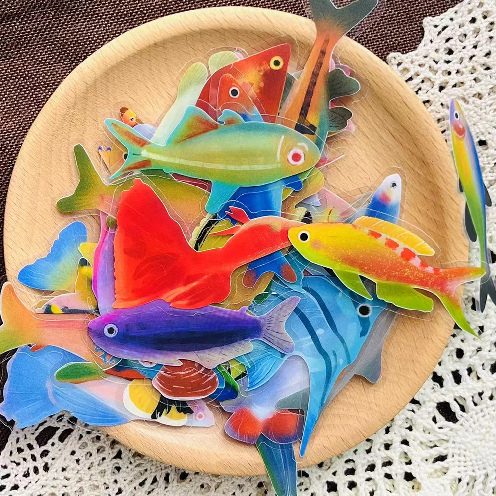 50 pezzi adesivi per pesci scatola da pesca canna da pesca decorazione bagagli laptop scrapbook diario adesivi impermeabili per skateboard chitarra fai da te