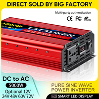 60V 220V 50HZ High Power Pure Sine Wave 4500W 5000W 6000W   Converter Solar  Transformer Car Inverter Tool Universal
